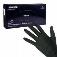Рукавички Luximed чорного кольору, розмір М, 100 шт